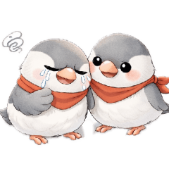 Little birds.Java sparrow.