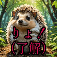 ゆるふわハリネズミの毎日スタンプ