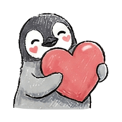普段使い・皇帝ペンギンの赤ちゃんスタンプ