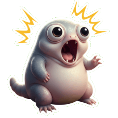 なんだこれ？変な生き物ハテナ顔