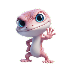 ヘトヘトな紫色のヤモリ、ただいま現実逃避