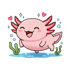 cute axolotl emoji