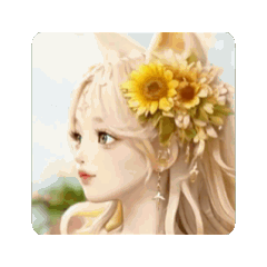 꽃과 별 요정 표정 스티커