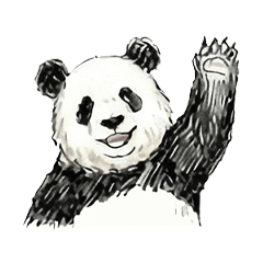 普段使いに・ほんわかパンダのスタンプ