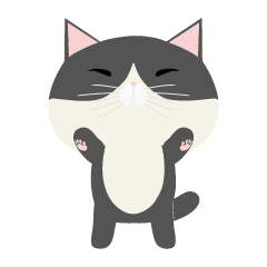 はちわれ猫さんのスタンプ。その１。