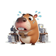 出っ歯カピバラの崩壊の瞬間