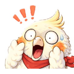 Cockatiel OMG Surprise Face Sticker Pack