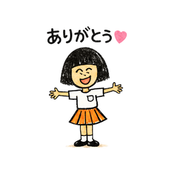 Gentle Hand-Drawn Girl Stickers