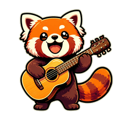 Red Panda Guitarist: Daily Stickers