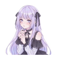 量産型地雷の無言スタンプ（淡紫）