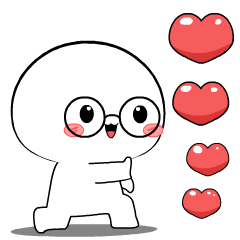 Baldie Glasses 6 : Pop-up stickers