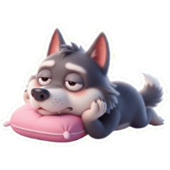 Pink Pig and Big Bad Wolf Pouty and