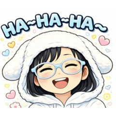 Happy Fluffy Bunny Girl