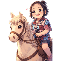 Cute girl big sticker no.1