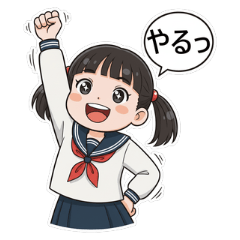 Japanese Schoolgirl Daily Stickers JPN