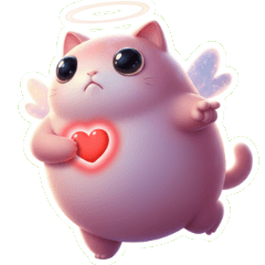 이상한 생명체가 하트를 보내며 사랑해