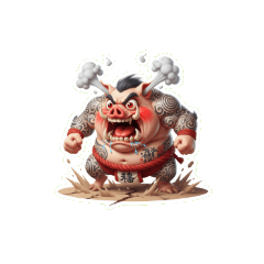 タトゥーイノシシ、疲労困憊でぶっ倒れる日