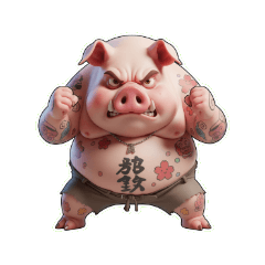 Tattooed Boars Imposing Rejection