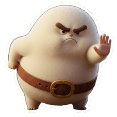 呆萌生物開心地跳躍撒花