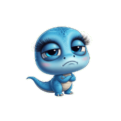 Blue Dinosaur is Exploding with Rage