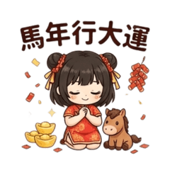 究馬發財啦！小仔妹 × 究毛蟲新年最鬧貼圖