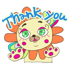 Colorful Flower Lion sticker