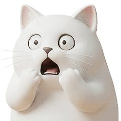 White cat reaction 001