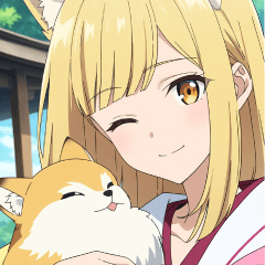 ふんわり狐ちゃんスタンプ