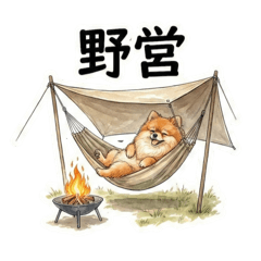 キャンパー犬【ポメラニアンとシェルティ】