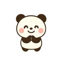 Mascot-style panda stickers Vol.3