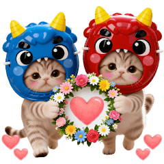 little cat cute demon Sticker