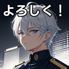 Short silver-haired police officer