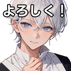 Silver-haired short-haired pastry chef