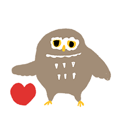 Little Owl Valentine Animation Stickers