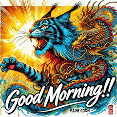 Fantasy Ink Dragon Maine Coon