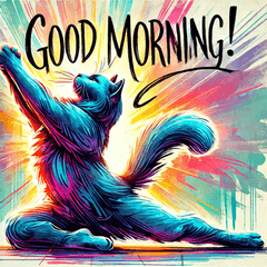 Zen Cat: Russian Blue Yoga