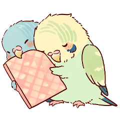 Very Affectionate Parakeets Valentine