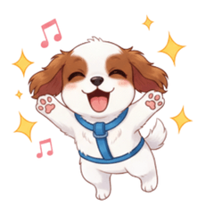 A soothing expression of a cute Cavalier