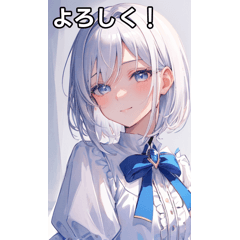 cross-dressing silver-short-haired boy