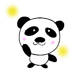 パンダのころころスタンプ