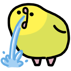 やわらかセキセイインコ 動くスタンプ