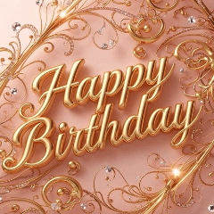 Sparkly Cute Birthday Popup Stickers