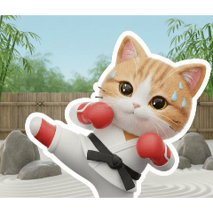 格闘家の猫ちゃん