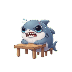 ゆるいサメのかわいい甘噛みアタック