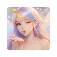 會動的彩虹妖精　情緒貼圖