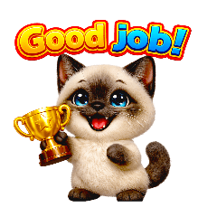 Cute 3D Cat Stickers Everyday Talk