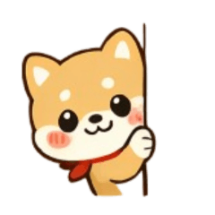 Peek-a-Boo Shiba Inu Stickers