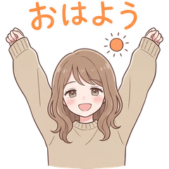 Cute Everyday Girl Sticker