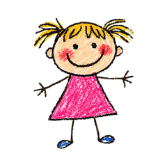 Scribble Girl Stickers