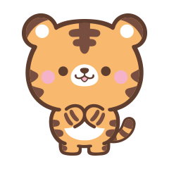 文字なし1♪まんまるオレンジトラさん